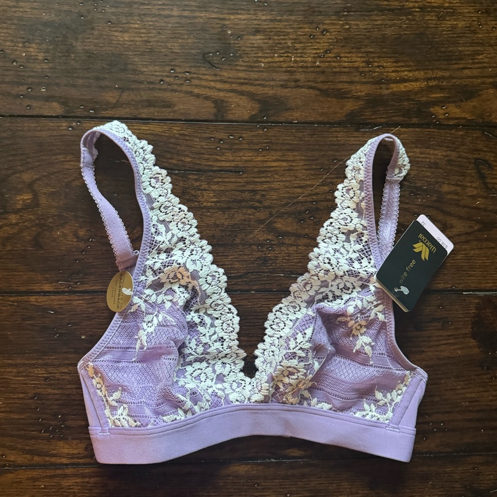 NWT Natori Purple Lace Bralet 32B
